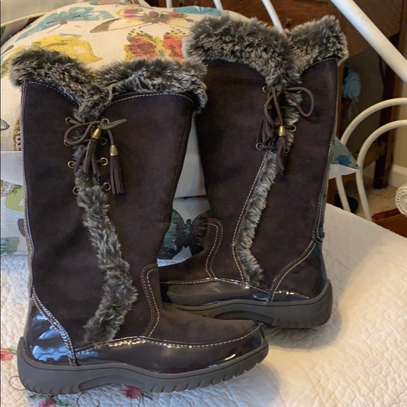 BOOTS SPARTA FUR TRIMMED BROWN LEATHER 🥾 - Picture 3 of 5